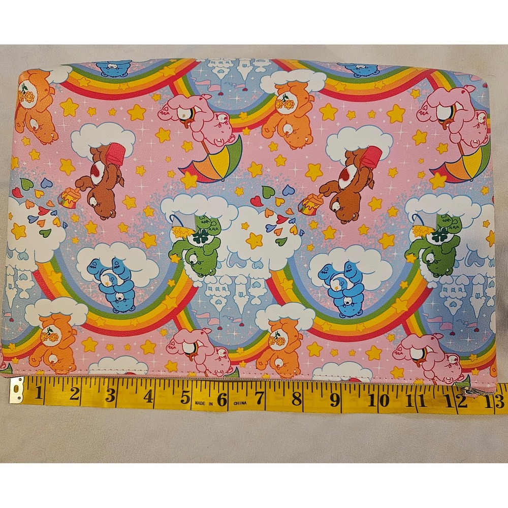 New Care Bears Rainbow Castle Zippered Cosmetic Travel Pouch Bag Pink Playful - Picture 6 of 7